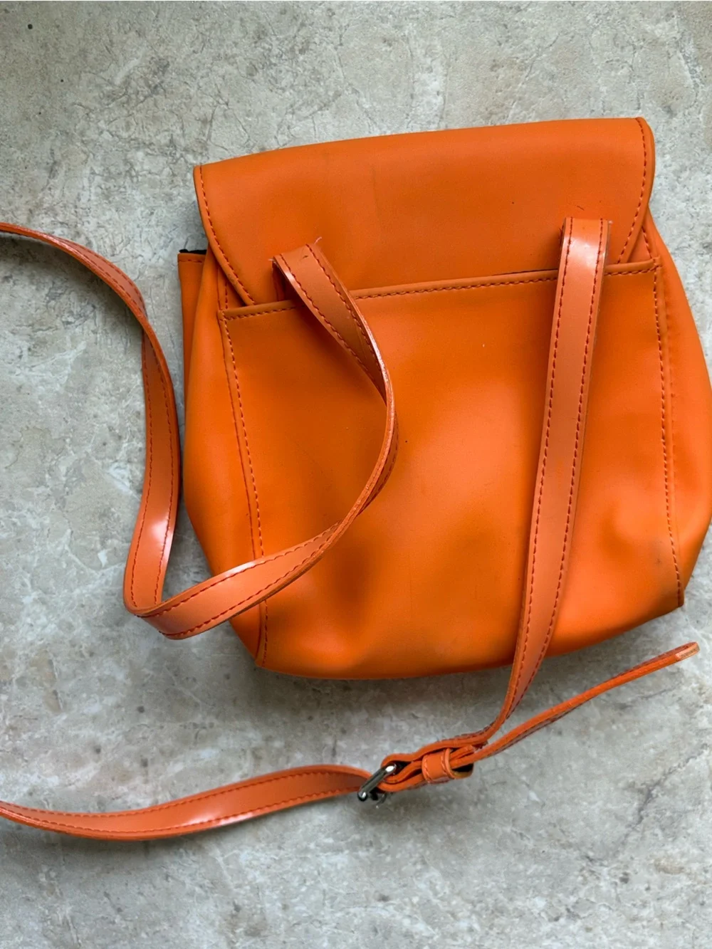 Nine West Orange Crossbody with Metal Logo Plaque